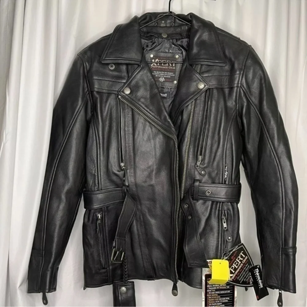 Xpert Performance Gear Premium Leather Jacket With Kevlar Size Medium Motorcycle
